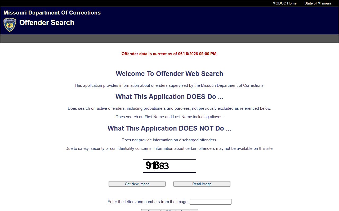 Montgomery County jail mugshots state DOC offender search distinction